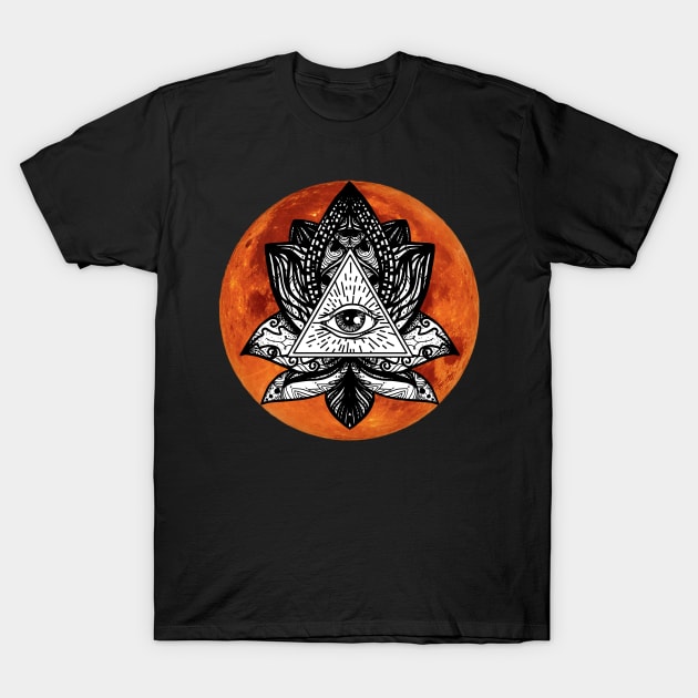 Blood Moon "Eye of Knowledge" T-Shirt by World upside down